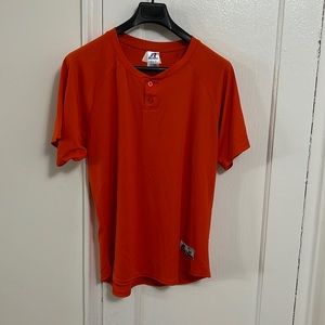 NWOT Men’s Russell Athletics Orange Baseball Jersey